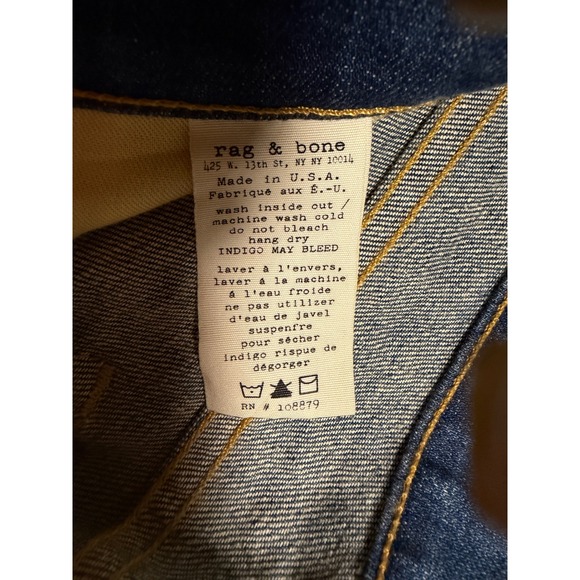 NWT rag & bone The Dre Boyfriend Skinny Jeans‎ Women's 29 — Made in USA - Picture 6 of 9